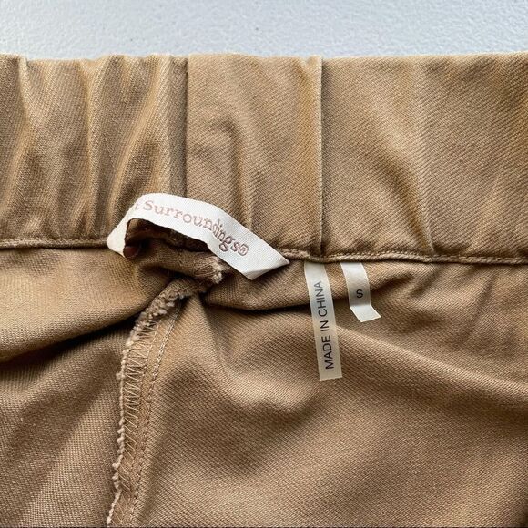 Soft Surroundings Tan Metro Pull On Snap Leg Pants - S - Picture 4 of 6